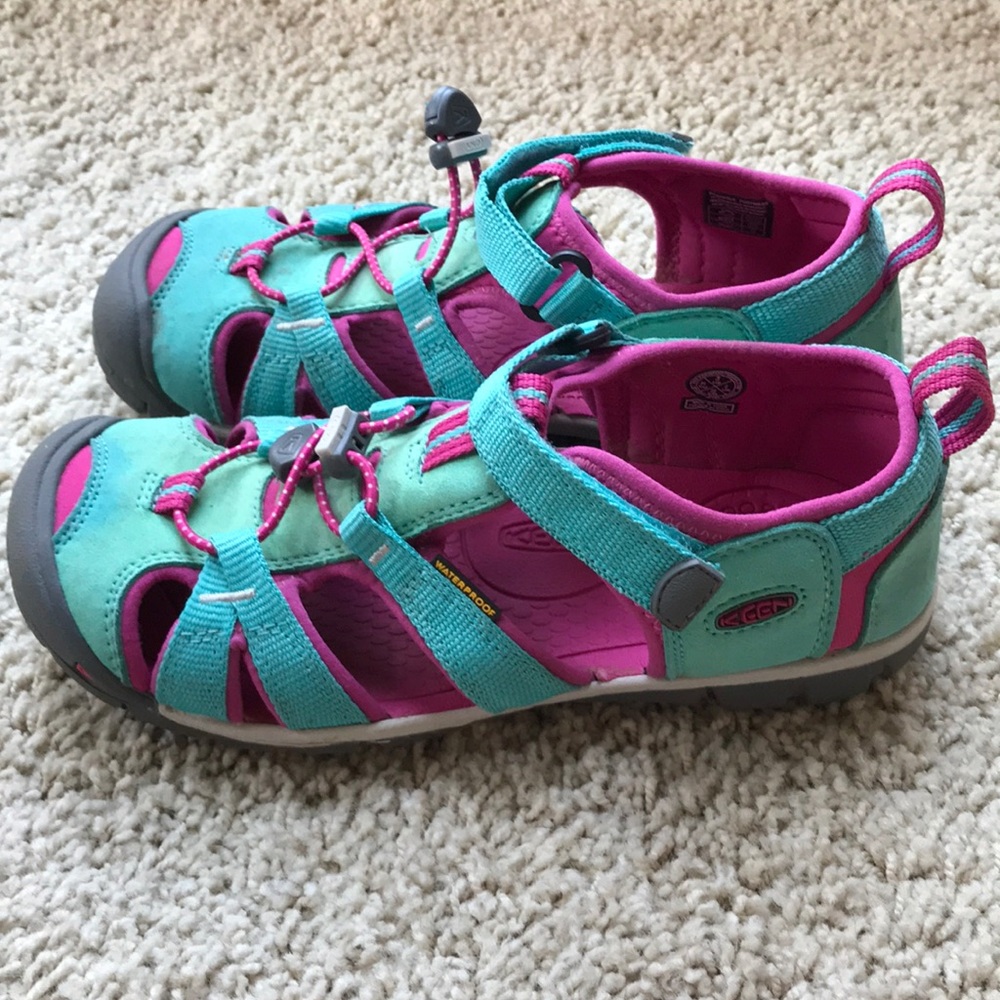 KEEN Newport sandals girls - teal aqua pink